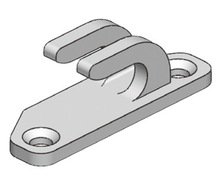 RG003-5鎖桿固定槽 機箱機櫃導向件 拉桿附件 鎖桿鋅合金附件