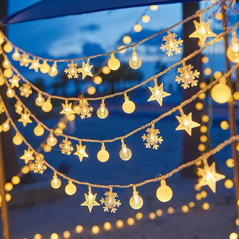 户外露营氛围灯泡圆球灯串婚庆led彩灯带天幕帐篷装饰灯庭院挂灯