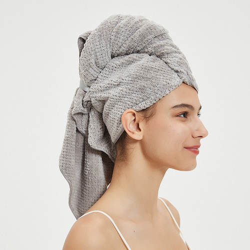 Hair drying towel pineapple grid shampoo shower cap towel Baotou women thickened hair drying cap wholesale cross-border