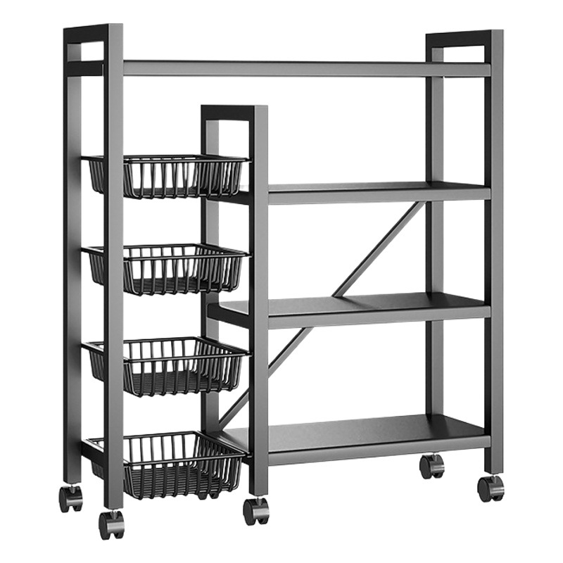 Cocina plegable giratoria cesta de verduras estante de almacenamiento piso multi-capa estante de almacenamiento de verduras hogar olla horno de microondas estante de almacenamiento