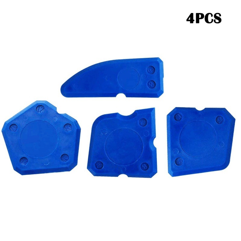 跨境4件套填缝涂抹刮板厨房浴室水接头密封胶清洁整理工具