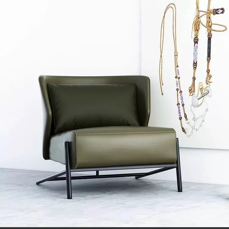 简约现代单人沙发阳台休闲沙发小户型客厅躺椅意式轻奢懒人沙发椅