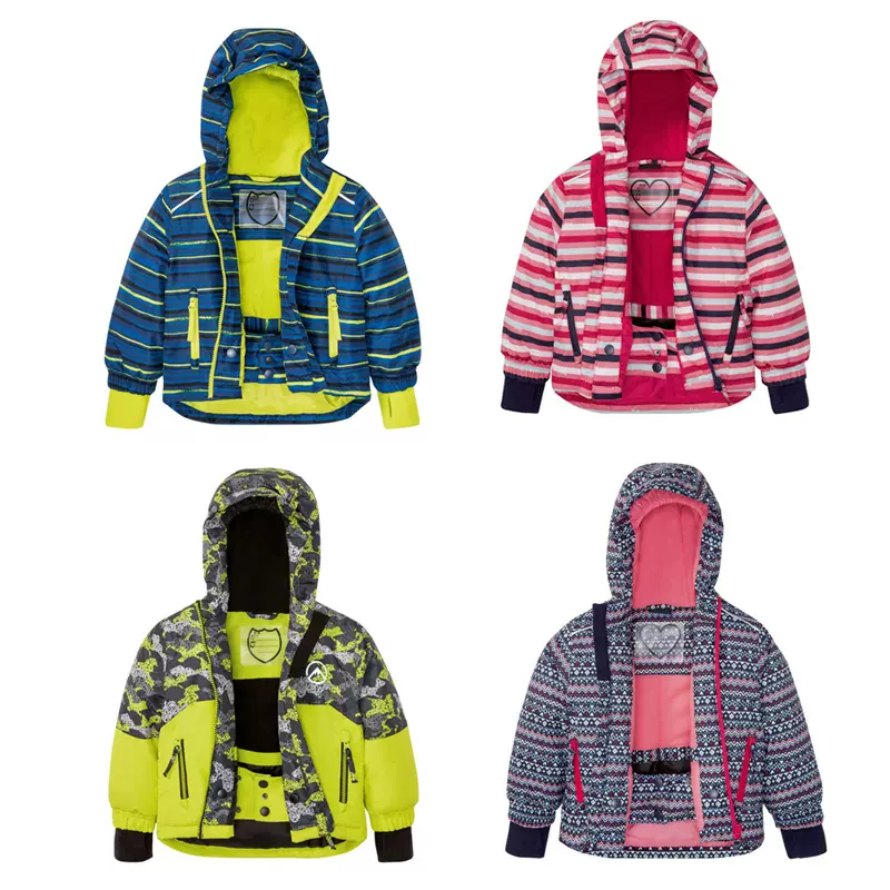 2024冬儿童滑雪服上衣防风防水加绒保暖男女童户外冲锋衣棉服外套
