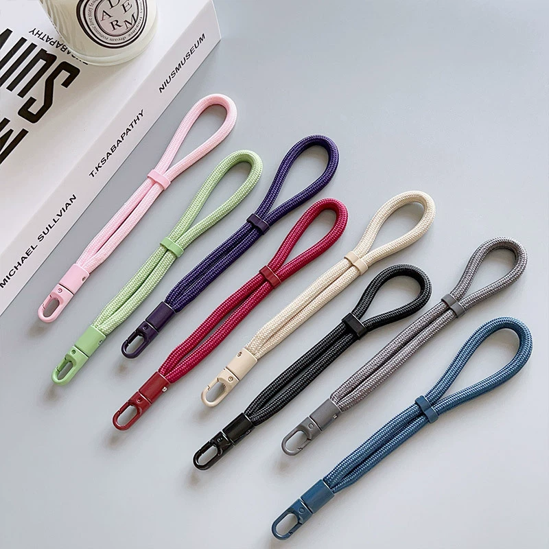 多巴胺彩色手机挂绳相机钥匙扣防丢腕带绳子水杯包包编织短款挂绳