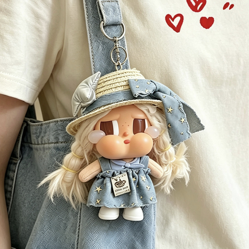 Baby clothes only] Crybaby baby clothes star denim suspender skirt…