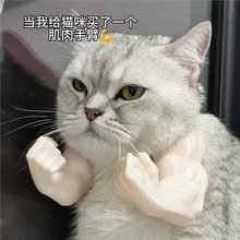 可爱抽象浩克猫手臂搞笑整蛊玩具COS绿巨人道具创意猫衣服装饰