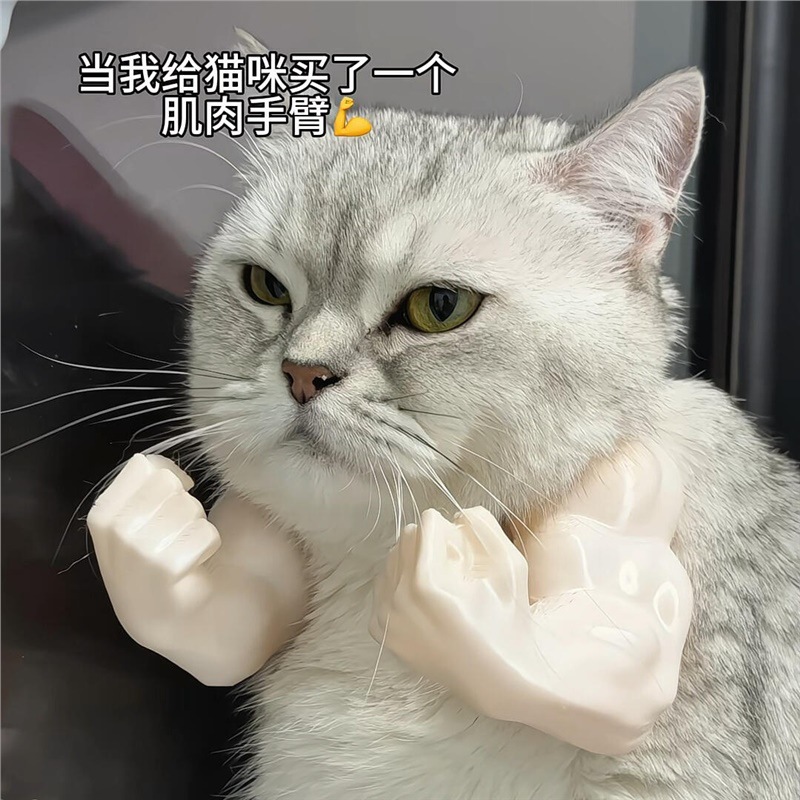 可爱抽象浩克猫手臂搞笑整蛊玩具COS绿巨人道具创意猫衣服装饰