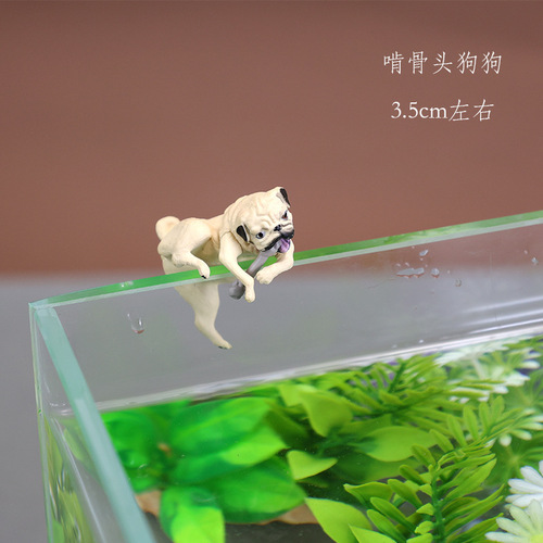 Fish tank landscaping ornaments, round fish tank edge decorations, dolls, grass tank landscaping, small tank outdoor creative landscaping