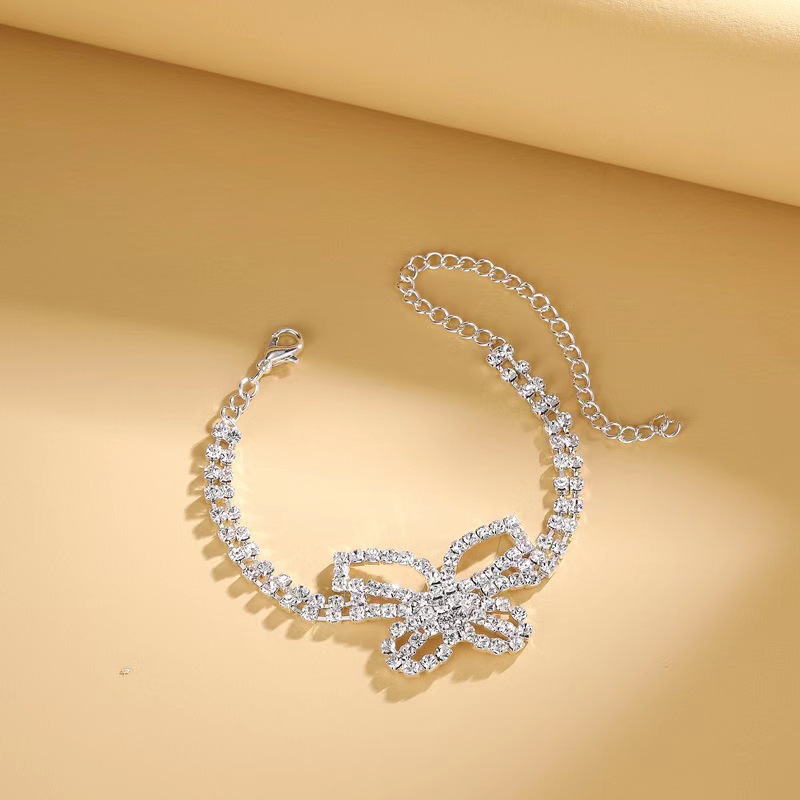 Wholesale Jewelry Elegant Butterfly Alloy Rhinestones Anklet display picture 3