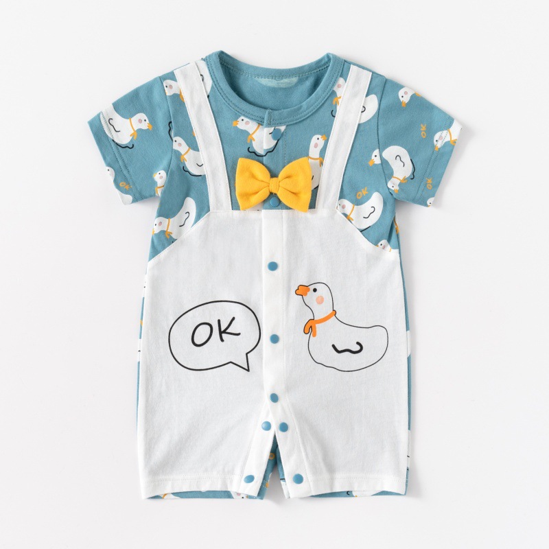 Verano nuevo bebé algodón mono adorable bebé super lindo ropa de vestir en línea rojo explosivo ropa infantil exclusiva transfronteriza