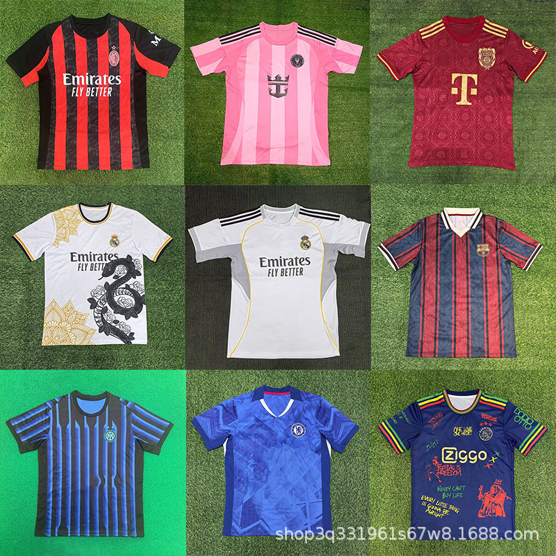 25-26 season football jersey Club Real Madrid AC Bayern Inter Barcelona Miami Atletico Chelsea jersey