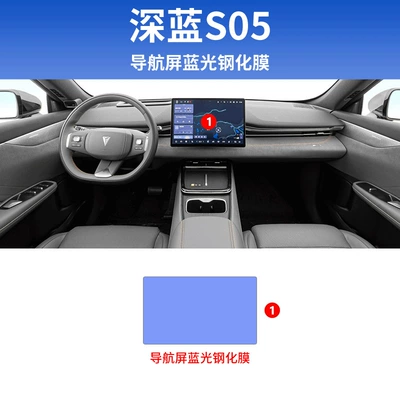 Suitable for Changan Deep Blue Car interior film - dark-blue-s05-navigation-blue-light-eye-protection-tempered-film