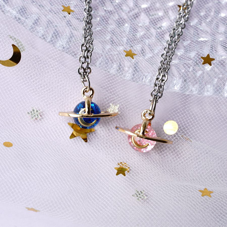 20g Weight Artificial Gemstones Inlay Material Pendant Necklace Classification Daily Occasion Alloy Material Starry Sky Pattern Women'S Gender Fashion Style Fashion Starry Sky Alloy Artificial Gemstones Pendant Necklace 1