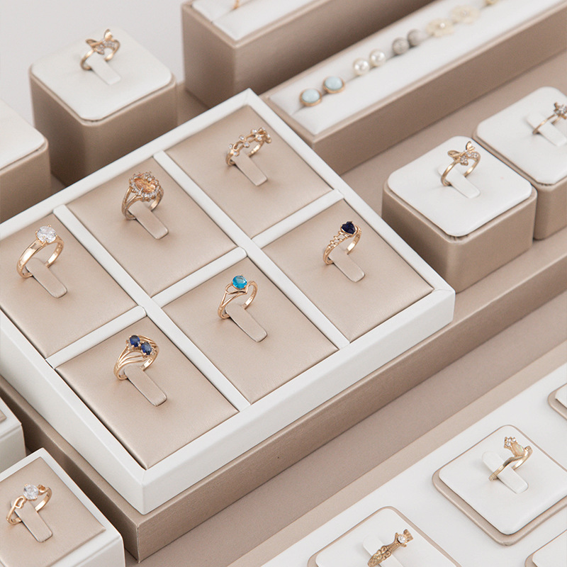 Ring display stand live broadcast room ring tray display jewelry rack stall jewelry tray commercial jewelry display props