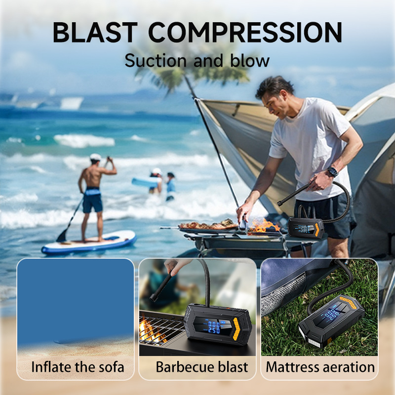 On behalf of the car emergency start power supply car inflator suction and blowing all-in-one machine new 12V multi-function power-on