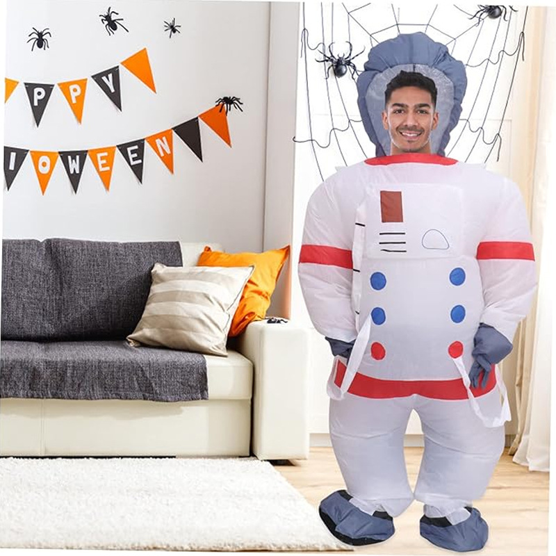 Venta caliente Traje inflable transfronterizo Dinosaurio de Halloween Alien Tyrannosaurus Rex Dress Up Ropa de actuación divertida Decoración de fiesta