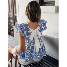 R 32949 Geometric print loose short-sleeve ����ӡ�����ɶ���