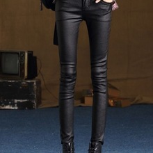 加长哑光加厚外穿打底裤子2025显瘦皮裤女冬季紧身薄绒PU高腰加绒