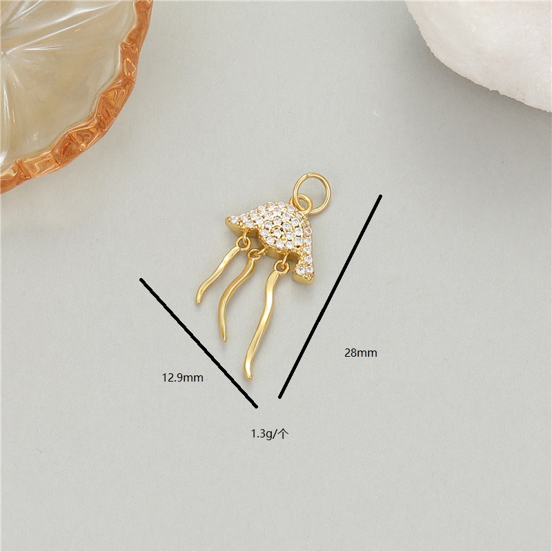 5g Weight Pendant Jewelry Making Type DIY Ornament Accessories Classification 1 Piece Quantity Copper Material Starfish, Dolphin, Fish Tail Pattern All Seasons Season Plating Design Cute, Vacation, Beach Style 1 Piece Copper Starfish Dolphin Fish Tail Pendant DIY Ornament Accessories 1