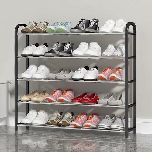 Simple shoe rack multi-layer household steel pipe storage dust-proof shoe cabinet dormitory entrance extra thick widened good-looking shoe rack