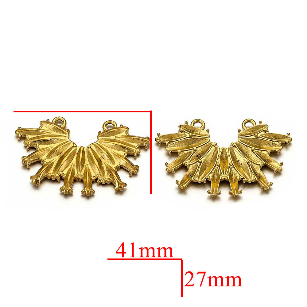 Europea y americana de acero inoxidable doble agujero lanzamiento borla colgante de acero de titanio DIY colgante accesorios de la joyería pendientes collar hecho a mano