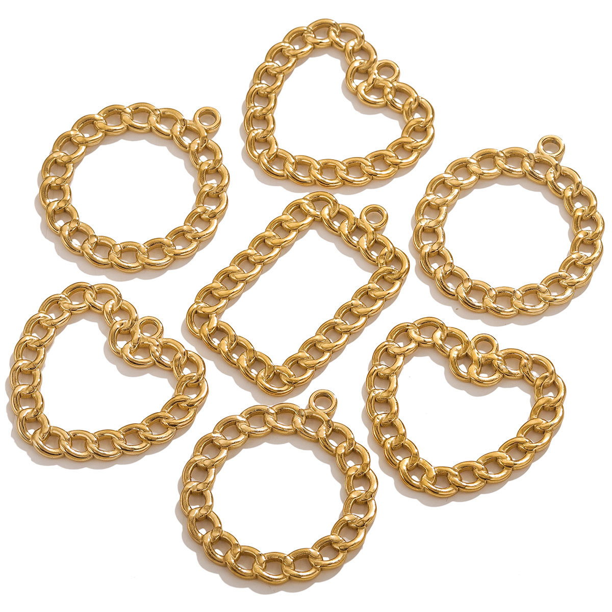 Personalidad coreana de acero inoxidable círculo de torsión rollo NK pendientes pendientes DIY accesorios hechos a mano