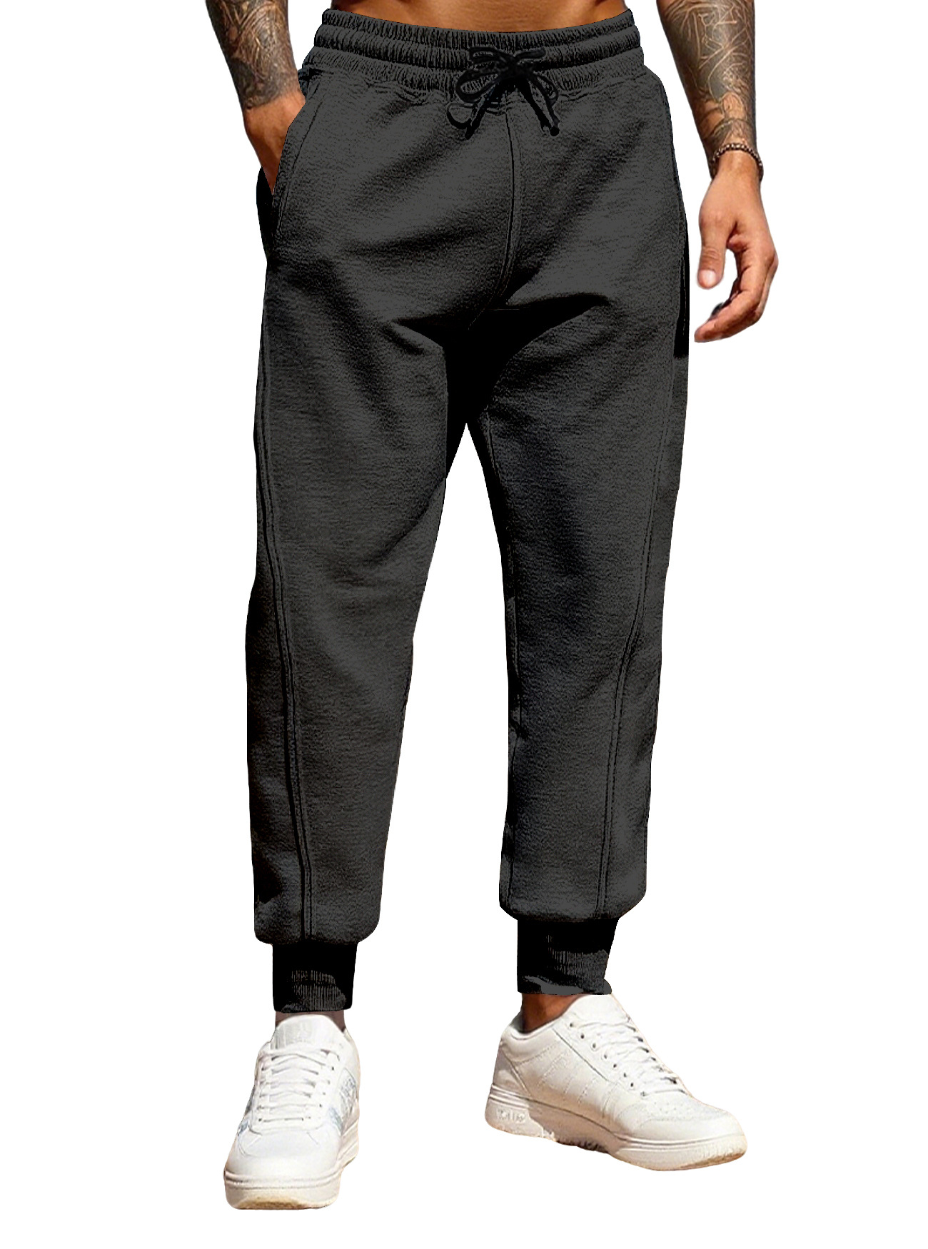 Transfronterizo Amazon hombre primavera y otoño pie elástico pantalones deportivos casuales sueltos de comercio exterior pantalones largos para correr estadounidenses image 8