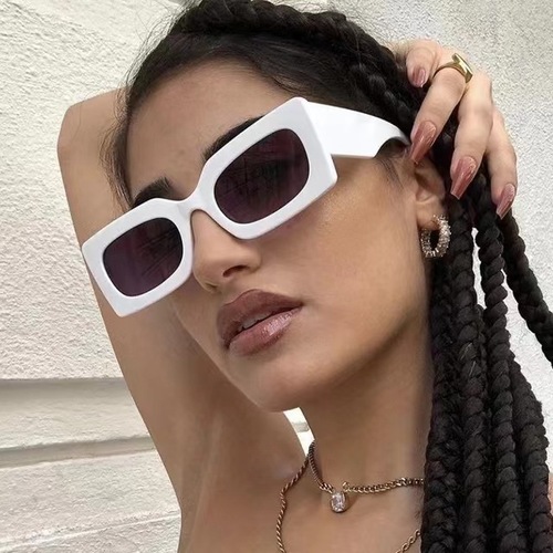 New Style European and American Street Fashion Stylish Glasses for Women Trendy Internet Celebrity Face-Slimming Square Sunglasses for Couples