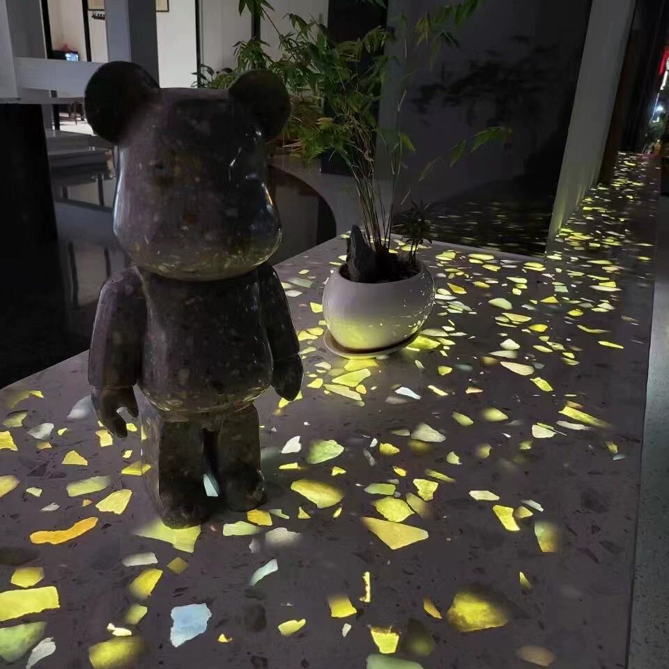 Проект коммерческой площади, холла офисного здания класса люкс в стиле «холодный нефрит» из неорганического терраццо Bin Sen.