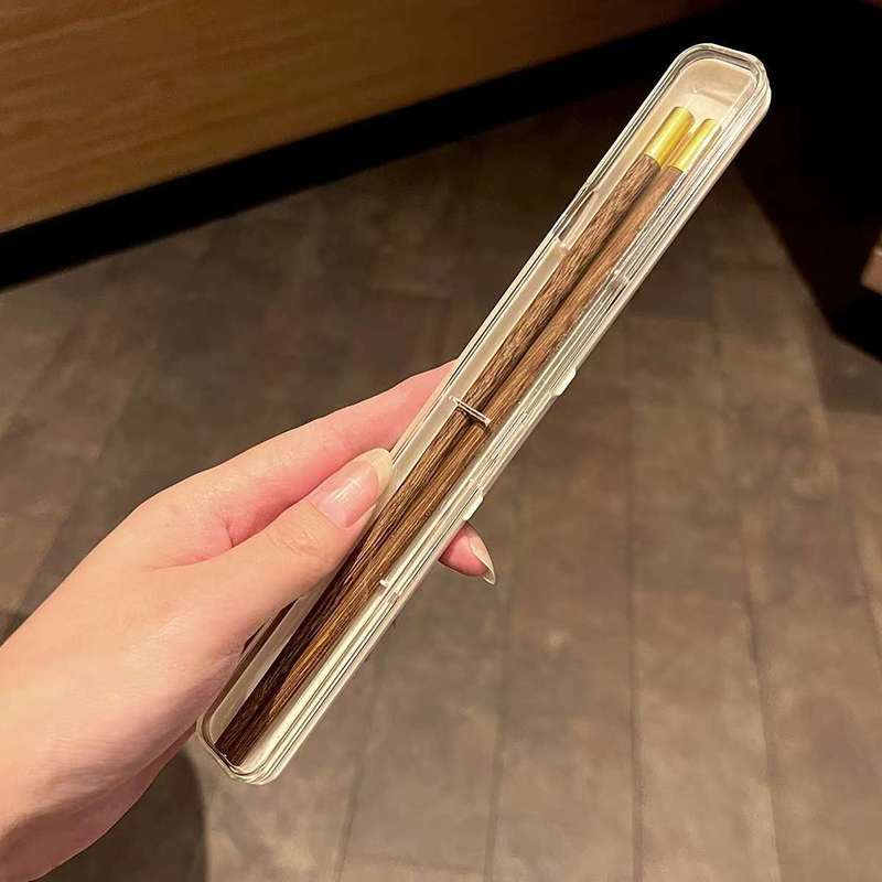 便携式木筷户外外出一人一筷子盒单人儿童学生成人木筷收纳套装|undefined