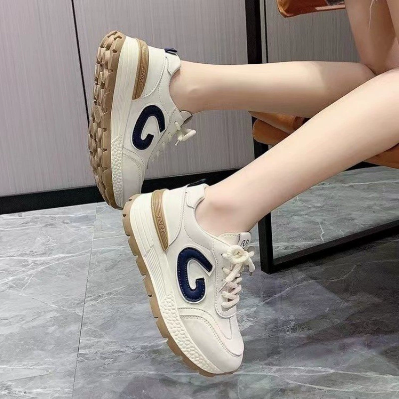 2025 Повседневные кроссовки для женщин "Папины туфли" Весенние новые универсальные дышащие кроссовки на толстой подошве с сеткой в стиле "Форрест Гамп"