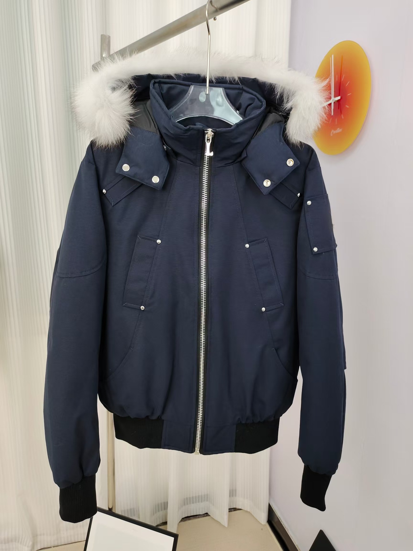 02# Moose Down Jacket Hooded Fox Fur Collar Men's 3q 3