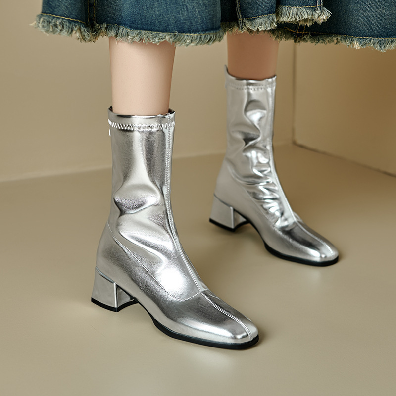 2025 Autumn New Low Boots Medium Heel Boots 40-46 Large Size Amazon Chengdu Women's Boots Foreign Trade Women's Shoes 2025 Autumn New Low Boots Medium Heel Boots 40-46 Large Size Amazon Chengdu Women's Boots Foreign Trade Women's Shoes