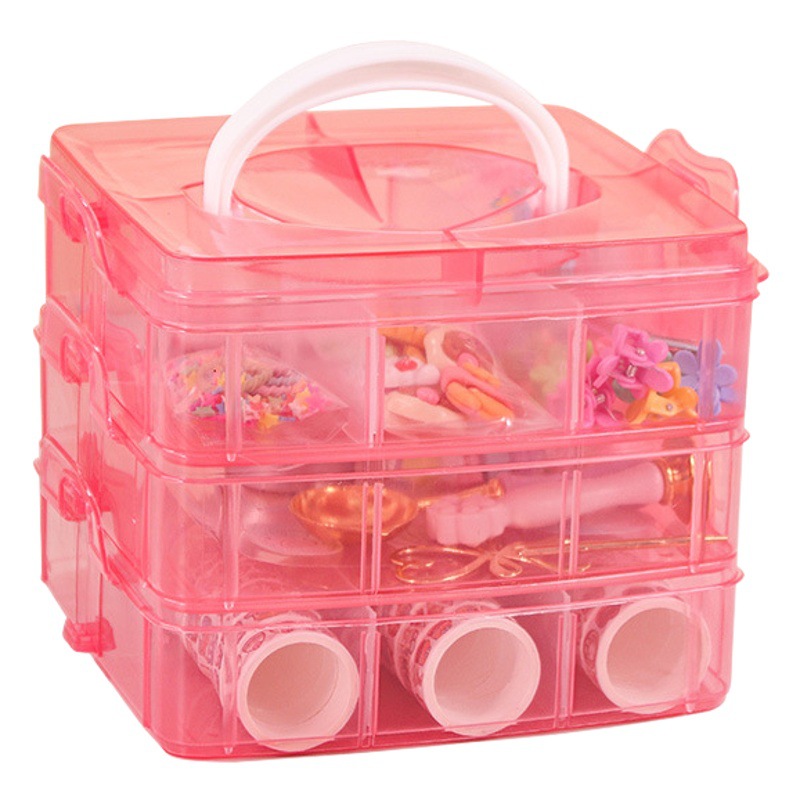 Cuenta de mano de tres capas traje de pintura de fuego para niños Almacenamiento de juguetes para niñas vela de grano de cera Goka cuenta de mano DIY conjunto completo caja de regalo