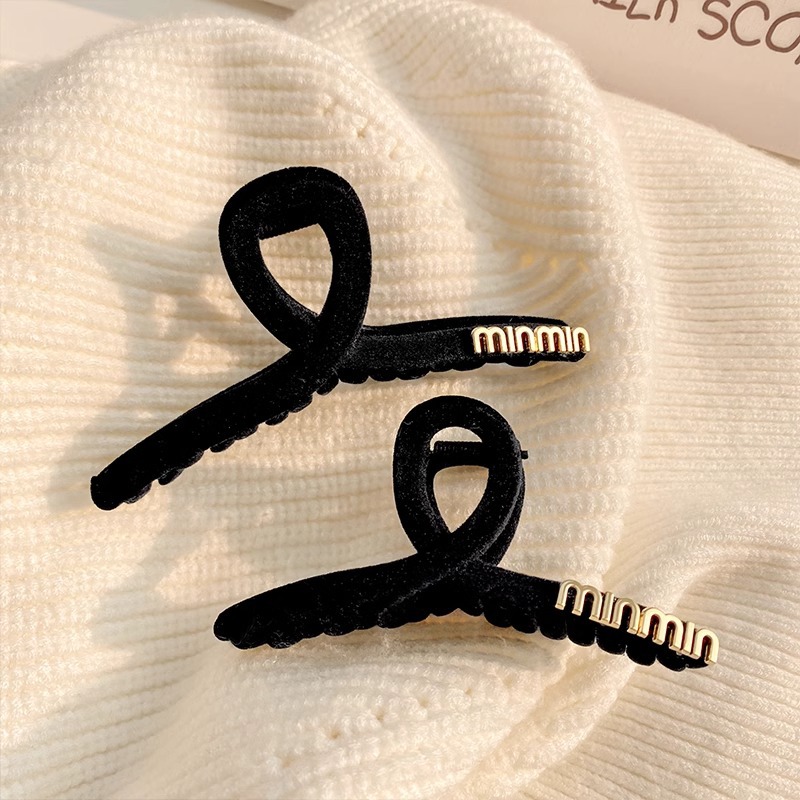 Horquilla para mujer de alta calidad clip de agarre negro tocado parte posterior de la cabeza clip de tiburón de pelo grande 2025 nueva horquilla