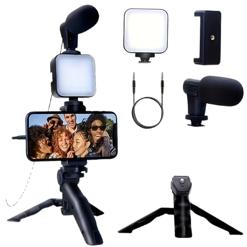 Transfronterizos venta caliente de bolsillo iluminación de escritorio belleza pierna fotografía portátil en vivo trípode de mano conferencia luz de belleza