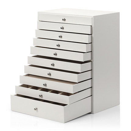 大容量首饰盒 十层高档精致轻奢手饰品项链网红收纳盒珠宝柜神器