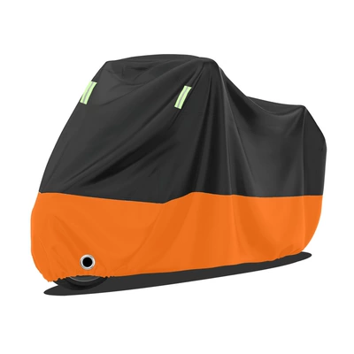 Sun, Thickened Motorcycle Covers to Protect | Car clothing - m20090100cm-black-on-top-and-orange-on-bottom