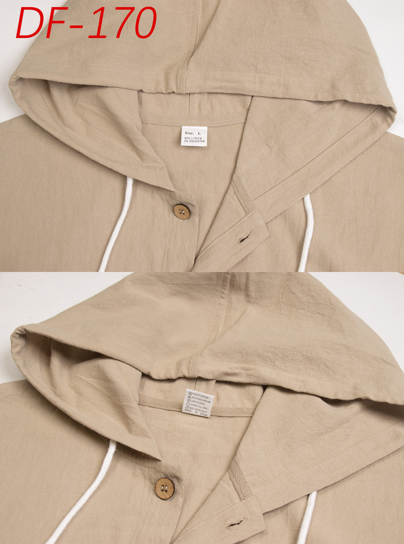 Giacca camicia uomo in cotone e lino casual primavera autunno_voghion.com