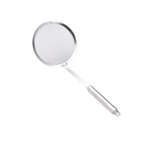 Stainless steel oil filter oil spoon colander kitchen bean berry juice flour dense mesh sieve hot pot foaming colander fishing spoon