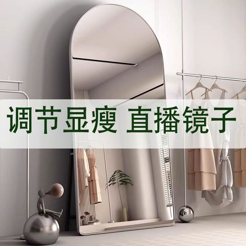 衣料品店専用ミラー、痩身全身美容フロアミラー、家庭用スタンドミラー、痩身ミラー、超白軽い高級スタイルの寝室|undefined
