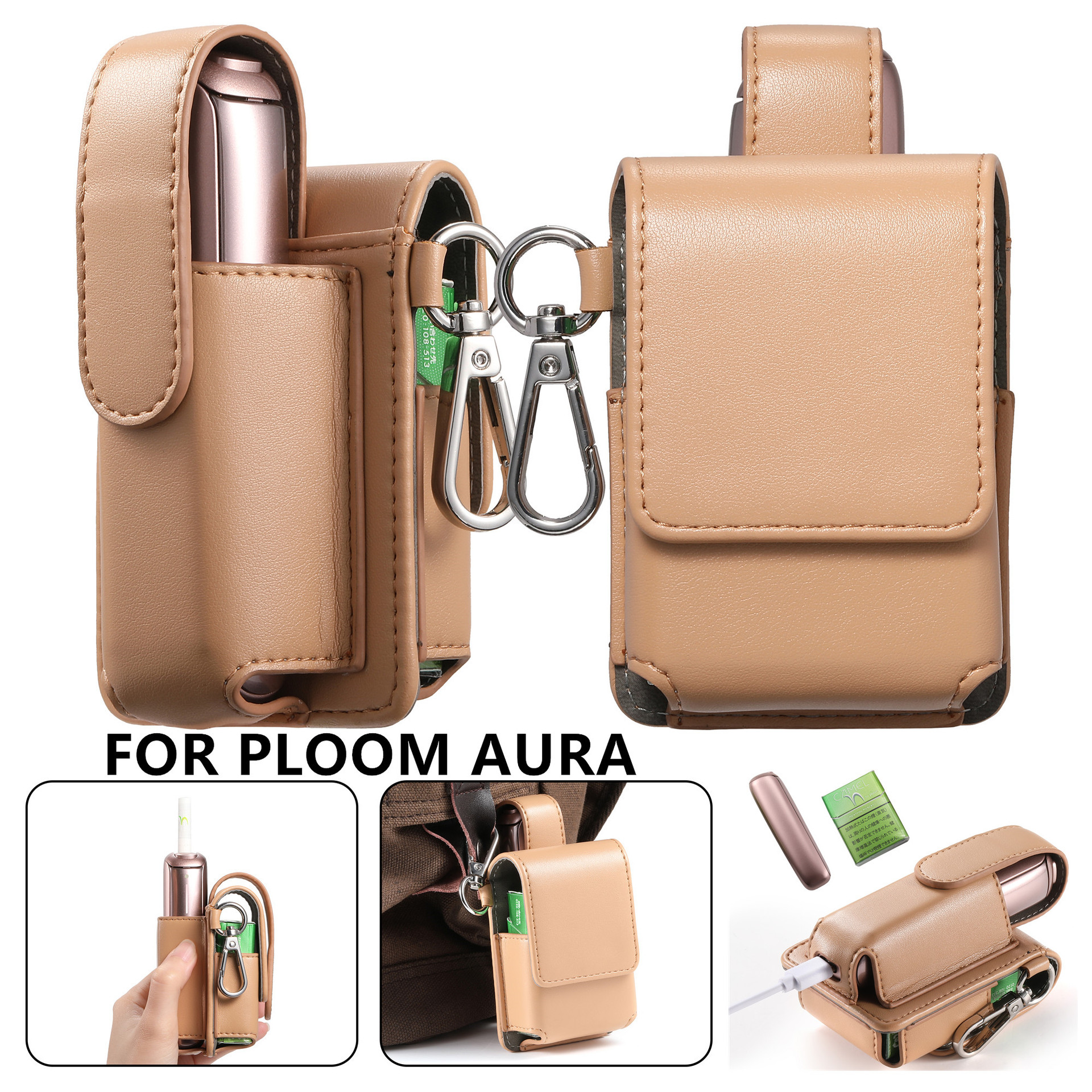 Ploom Aura üçün PU dəri qoruyucu çanta və örtük