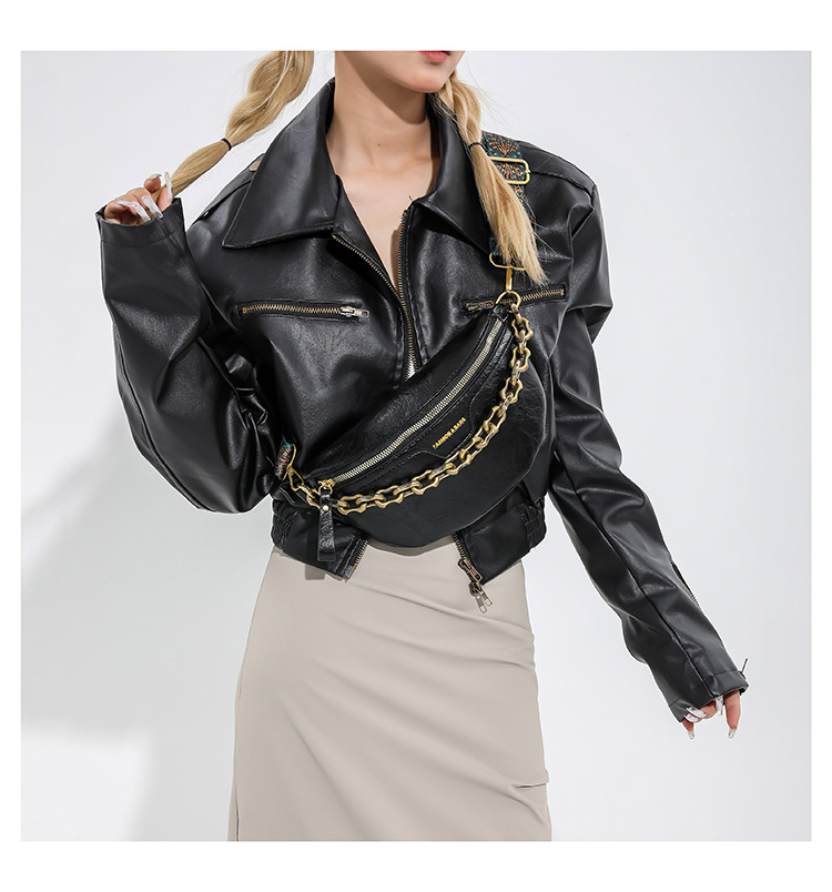 Mala tiracolo elegante para mulher com alça larga e corrente_voghion.com