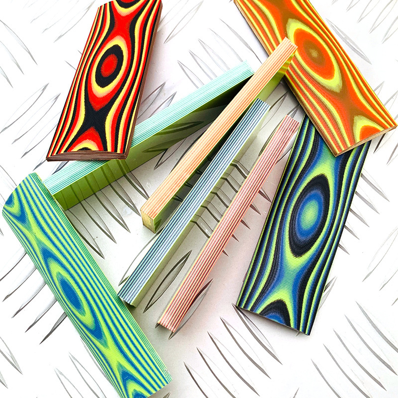 G10刀柄材料 DIY刀具手柄复合材料 彩色夹层花纹G-10制作刀柄贴片