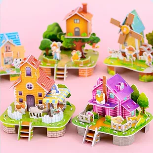 3D-пазл «домик» сборная модель DIY