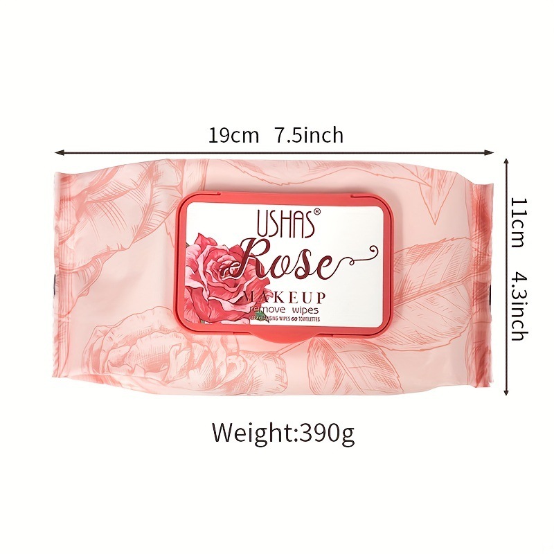 Toallitas desmaquillantes de punto transfronterizo de USHAS, limpieza suave y profunda, ojos, labios, cara, toalla de limpieza desechable perezosa, portátil