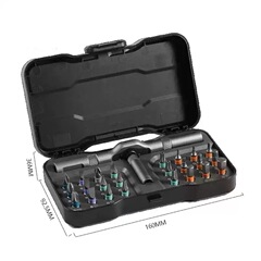 国境を越えて人気のラチェットドライバーセット 24 in 1 多機能S2鋼製 家庭用レンチドライバーツールセット