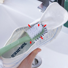 New Creative Multi-functional Five-Sided Shoe Brush Double-Sided Ring Debris Removal No Dead Angle Long Handle Household Cleaning Brush Shoe Brush