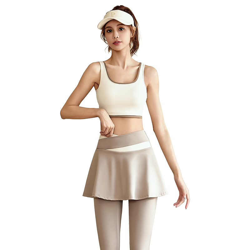 Juyi Tang alto elástico desnudo traje de fitness secado rápido sin fisuras correr transpirable deportes traje sin mangas ropa de yoga para las mujeres