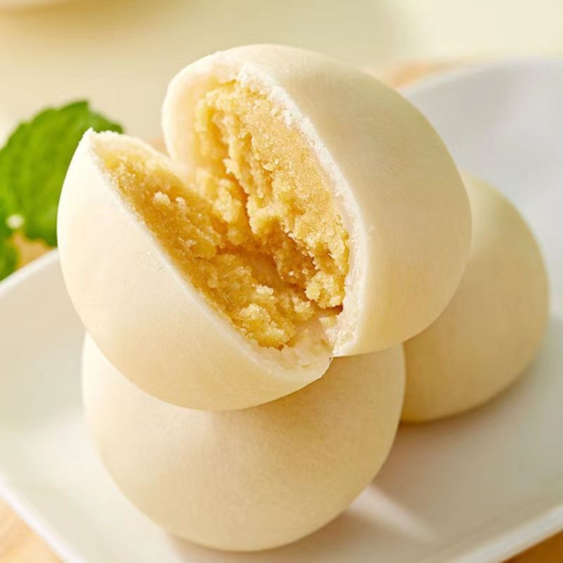 冰皮绿豆饼传统食品下午茶糕点营养早餐点心绿豆糕休闲零食